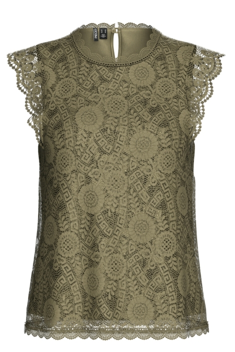 Pieces groene dames top | Vooraanzicht