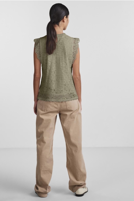 Pieces groene dames top | Model