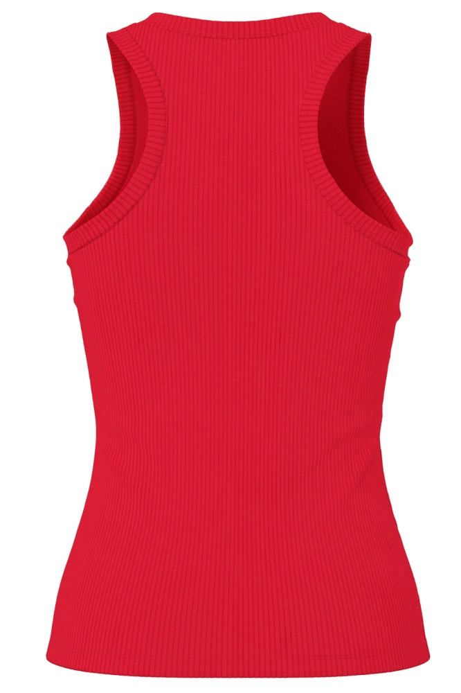 Pieces rode dames top | Achteraanzicht