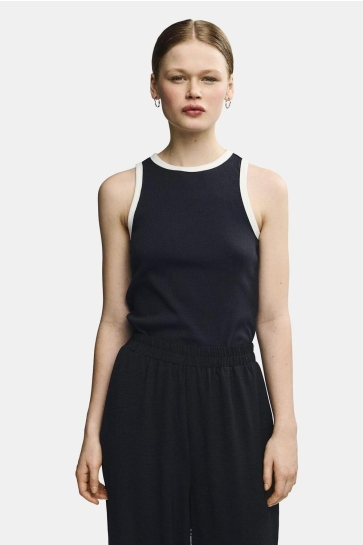 Pieces PCMAY BOXER TANK TOP JRS NOOS BC 17154480 Black/WHITE CONTRAST