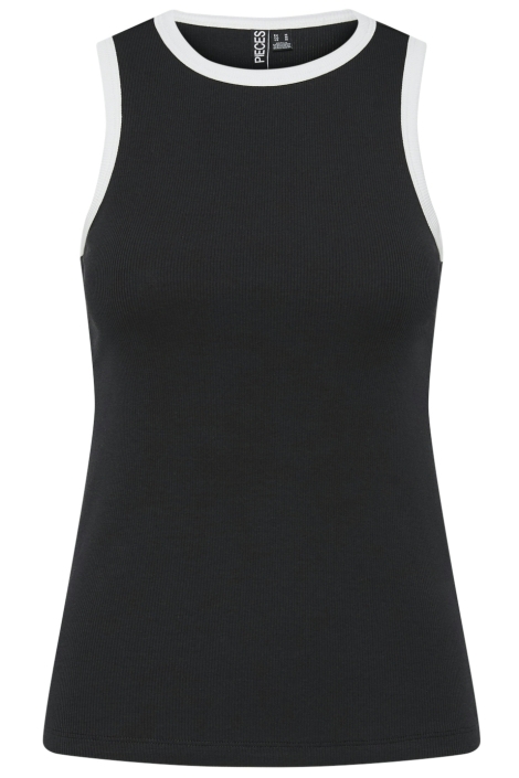 Pieces zwarte dames top | Vooraanzicht