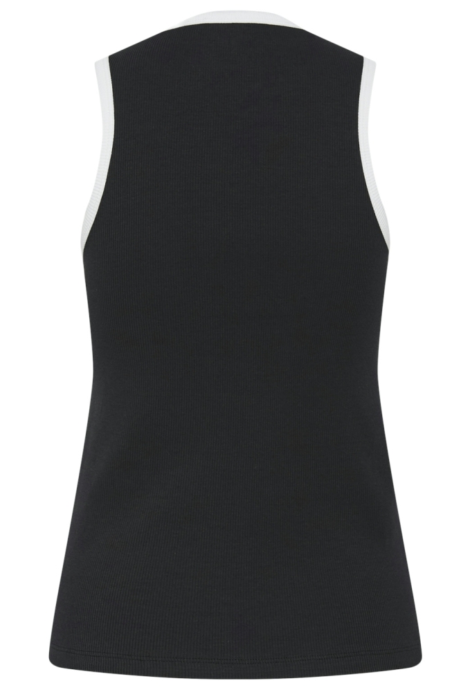 Pieces zwarte dames top | Achteraanzicht