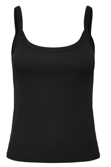 Pieces zwarte dames top | Vooraanzicht