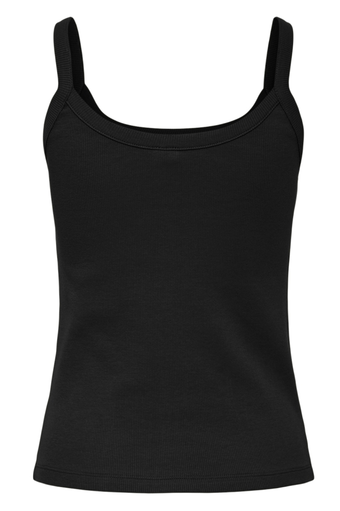 Pieces zwarte dames top | Achteraanzicht