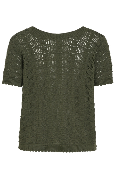 Vila groene dames t-shirt | Achteraanzicht