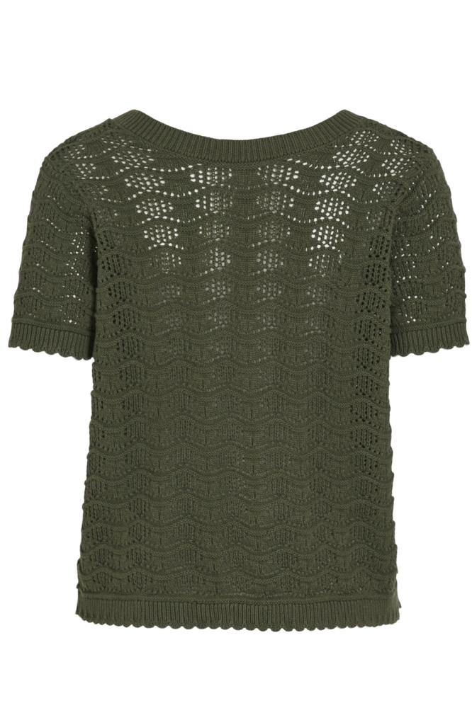 Vila groene dames t-shirt | Achteraanzicht