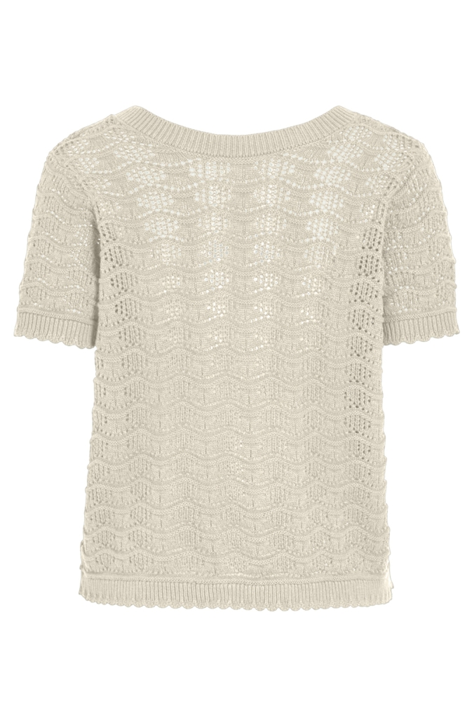 Vila beige dames t-shirt | Achteraanzicht