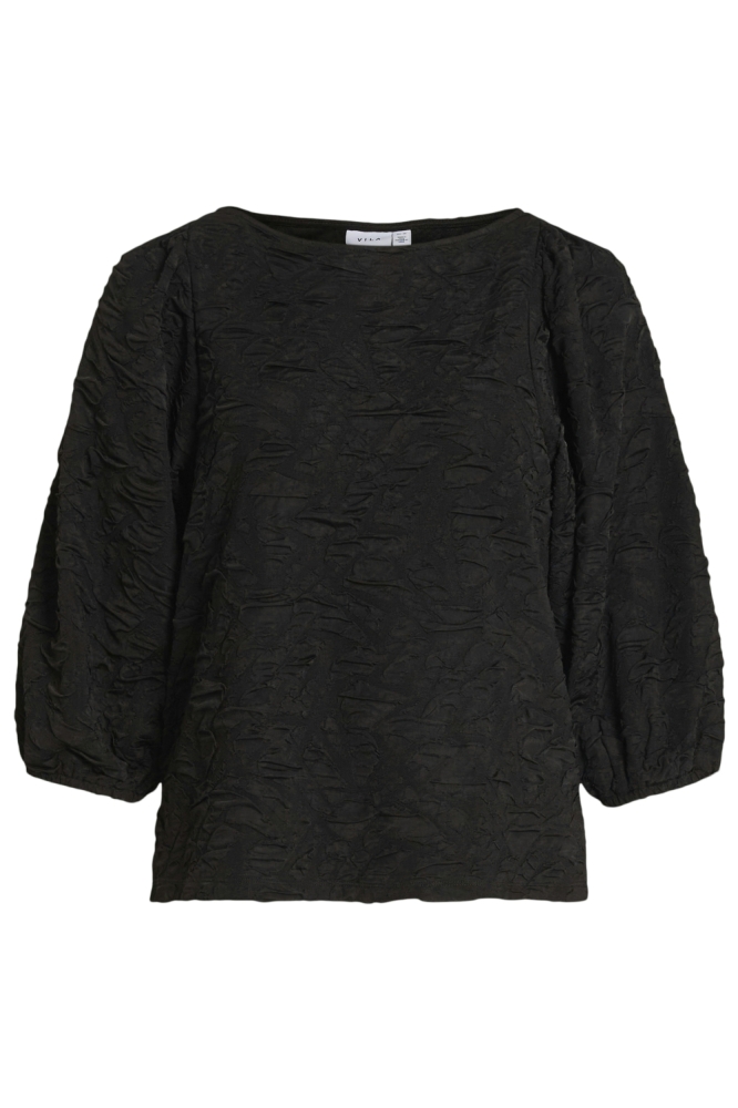 Vila zwarte dames t-shirt | Vooraanzicht