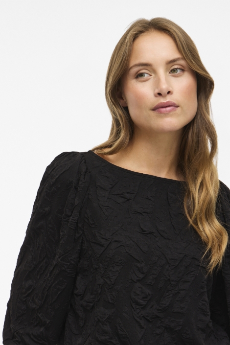 Vila zwarte dames t-shirt | Close up