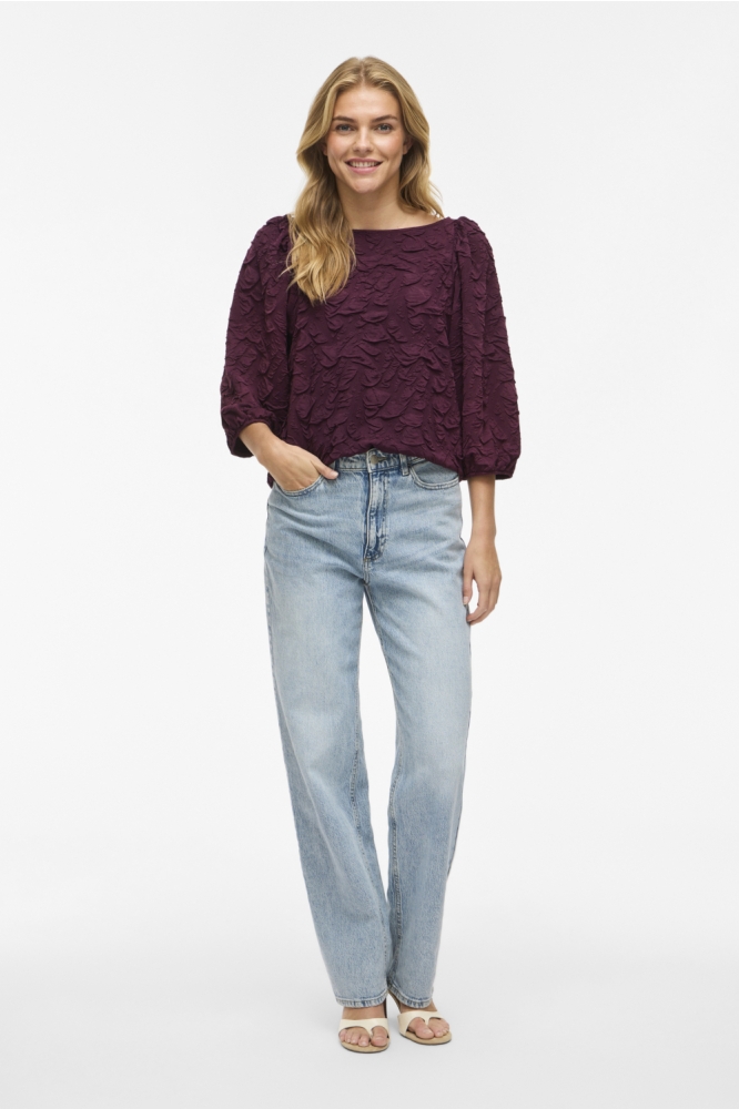 Vila bordeaux dames t-shirt | Model