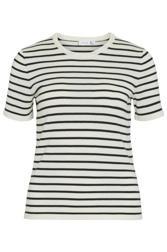 Vila witte dames t-shirt | Vooraanzicht