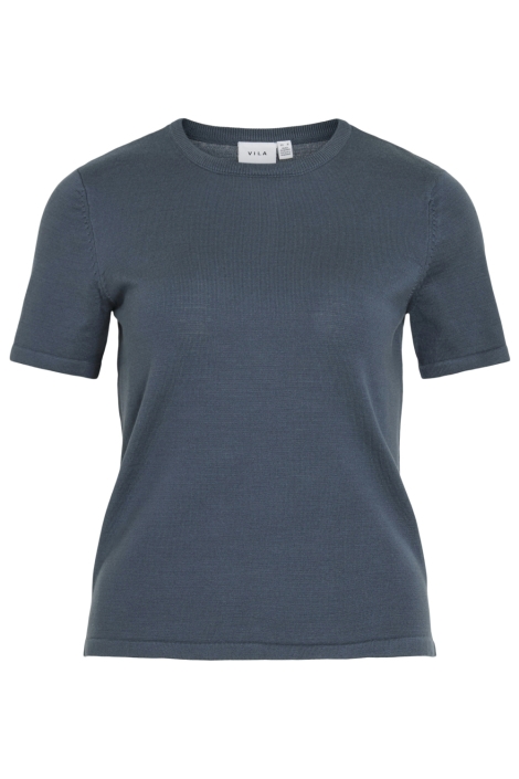 Vila blauwe dames t-shirt | Vooraanzicht