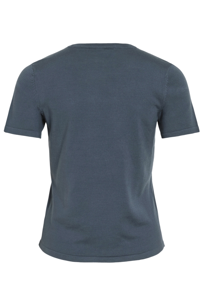 Vila blauwe dames t-shirt | Achteraanzicht