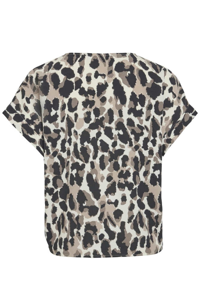 Vila beige dames t-shirt | Achteraanzicht