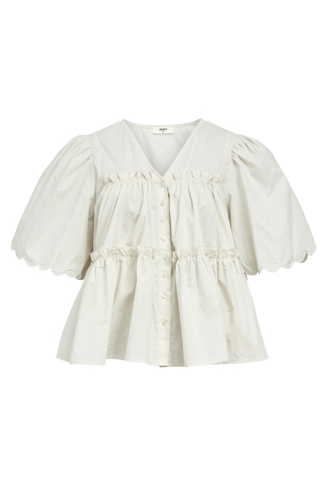 Object beige dames blouse | Vooraanzicht