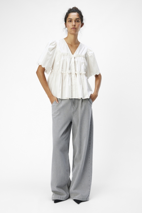 Object beige dames blouse | Model