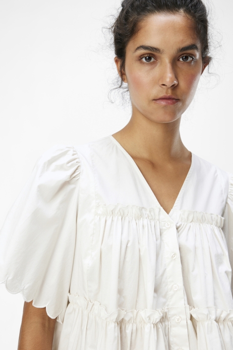 Object beige dames blouse | Close up