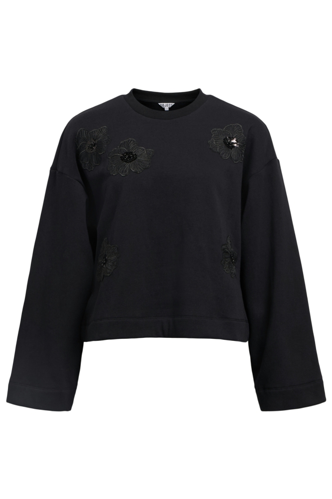 Object zwarte dames sweater | Vooraanzicht