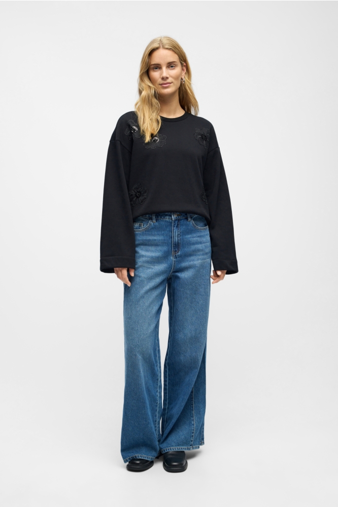 Object zwarte dames sweater | Model