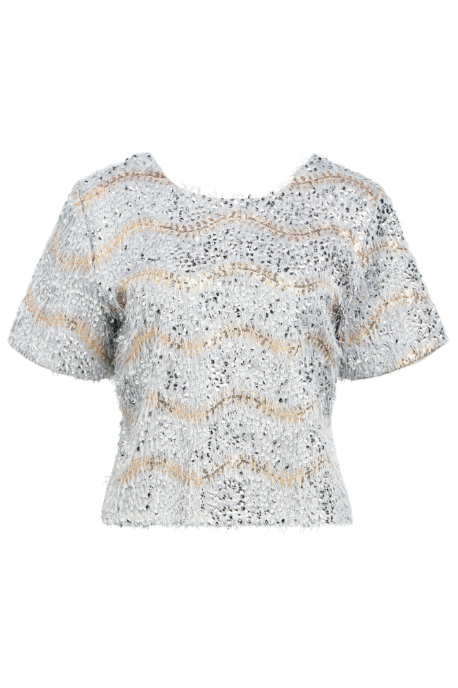 Object grijze dames t-shirt | Vooraanzicht