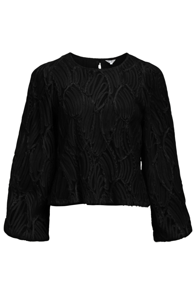 Object zwarte dames t-shirt | Vooraanzicht