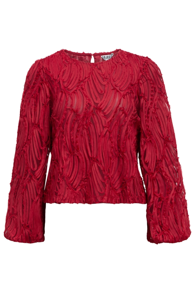 Object rode dames t-shirt | Vooraanzicht