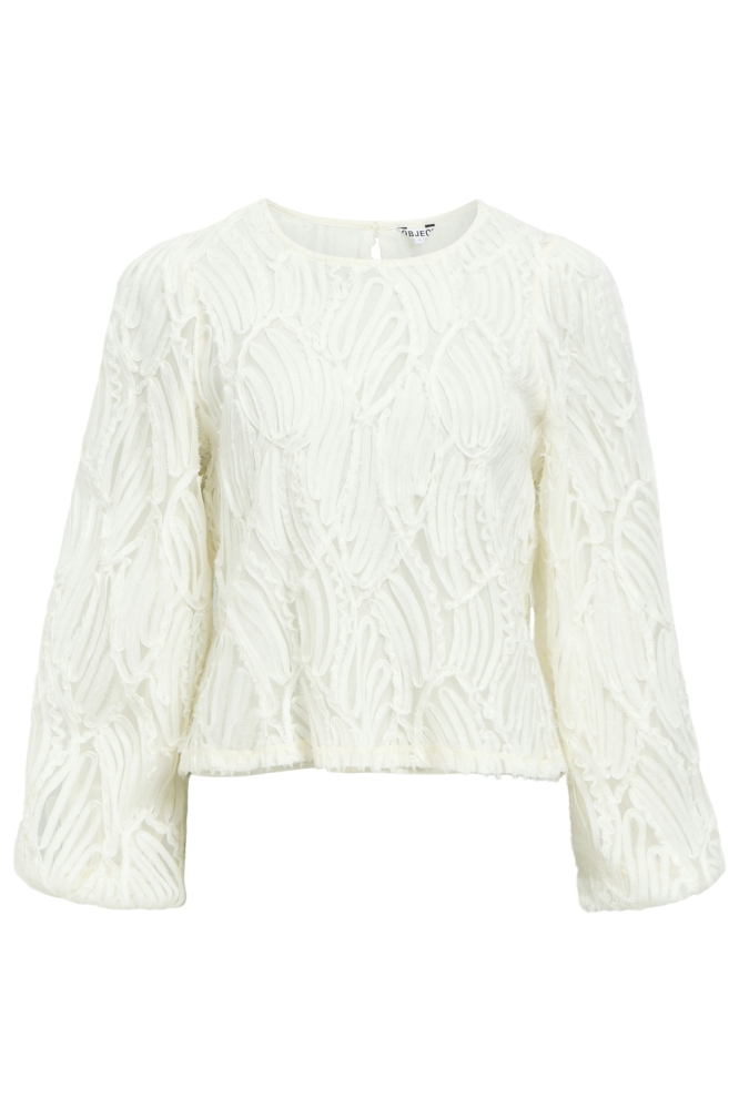 Object beige dames t-shirt | Vooraanzicht