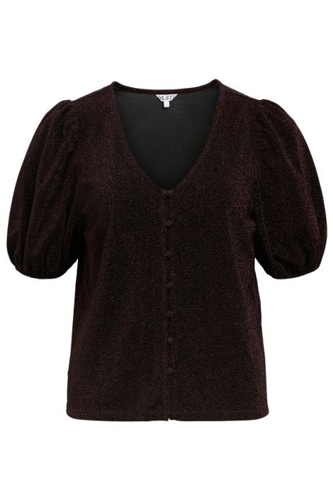 Object zwarte dames blouse | Vooraanzicht