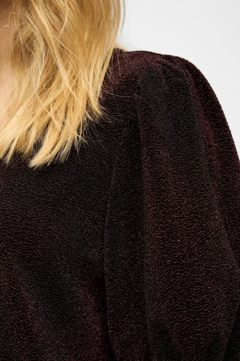 Object zwarte dames blouse | Close up