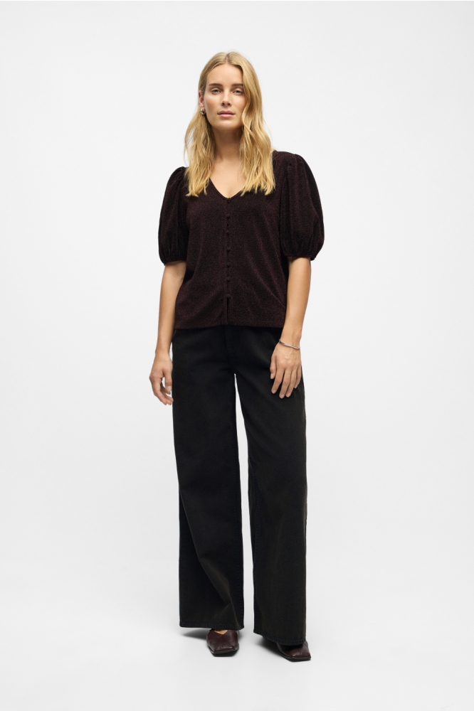 Object zwarte dames blouse | Model