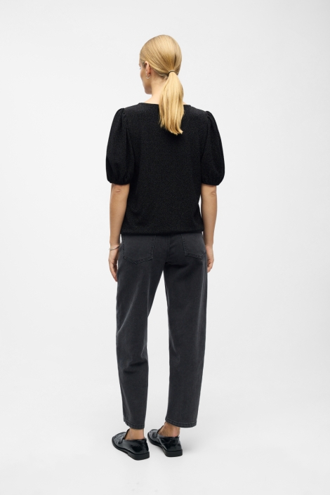 Object zwarte dames blouse | Model