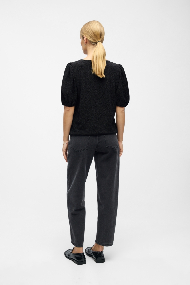 Object zwarte dames blouse | Model