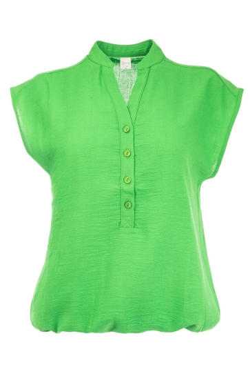 NED T-shirt LUCIE SL WASHED CRINCLE WOVEN 25S4U28702 200 green