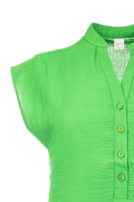NED groene dames t-shirt | Close up