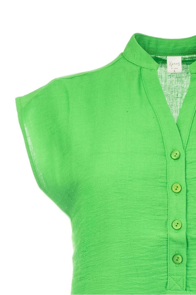NED groene dames t-shirt | Close up