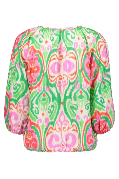 Geisha groene dames t-shirt | Achteraanzicht