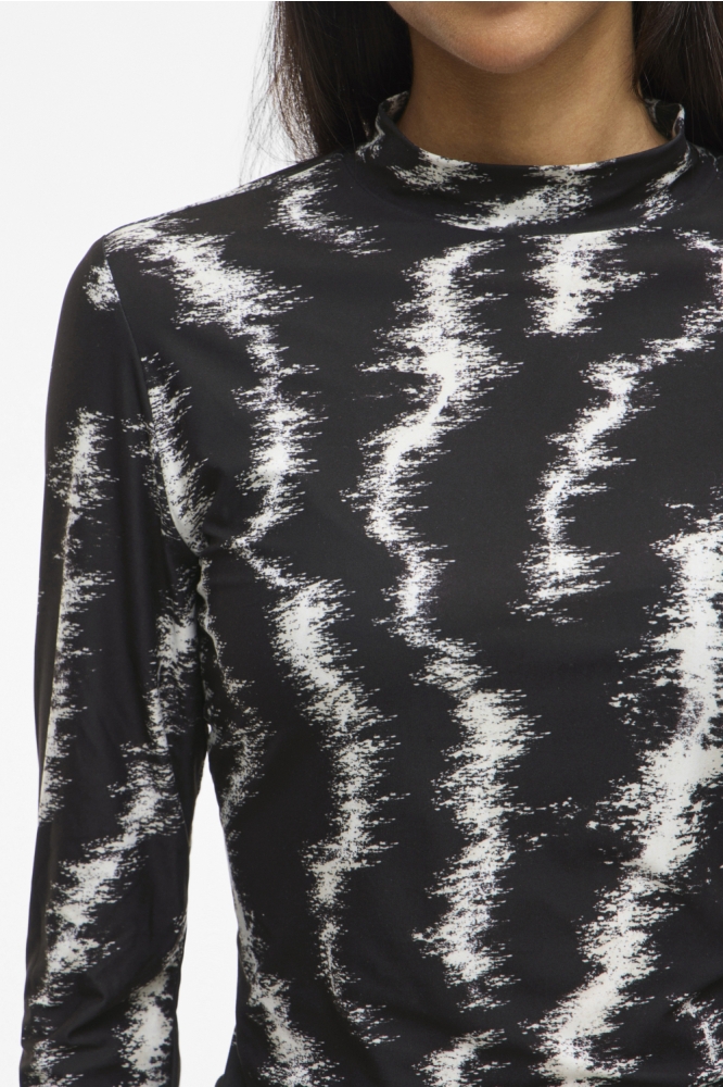 Vila zwarte dames t-shirt | Close up