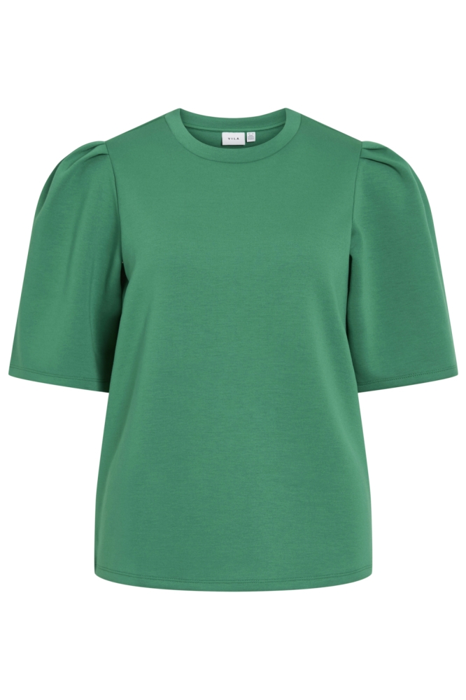 Vila groene dames t-shirt | Vooraanzicht