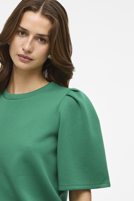 Vila groene dames t-shirt | Close up