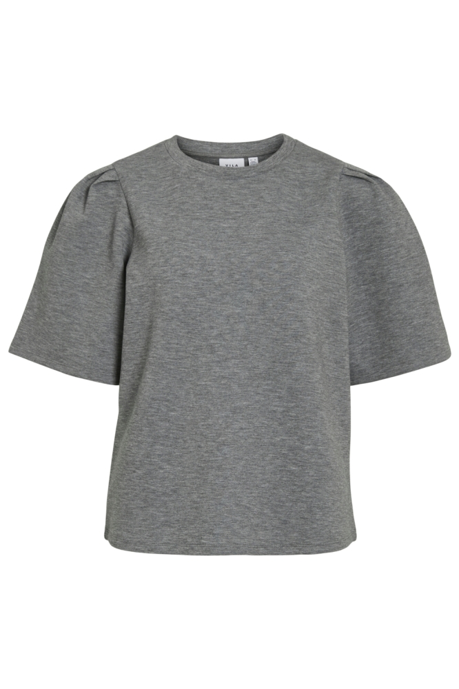 Vila grijze dames t-shirt | Vooraanzicht