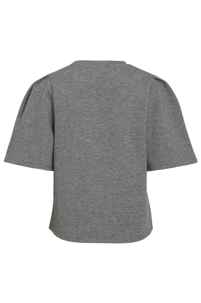 Vila grijze dames t-shirt | Achteraanzicht