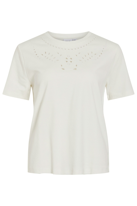 Vila witte dames t-shirt | Vooraanzicht