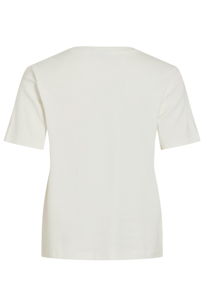 Vila witte dames t-shirt | Achteraanzicht