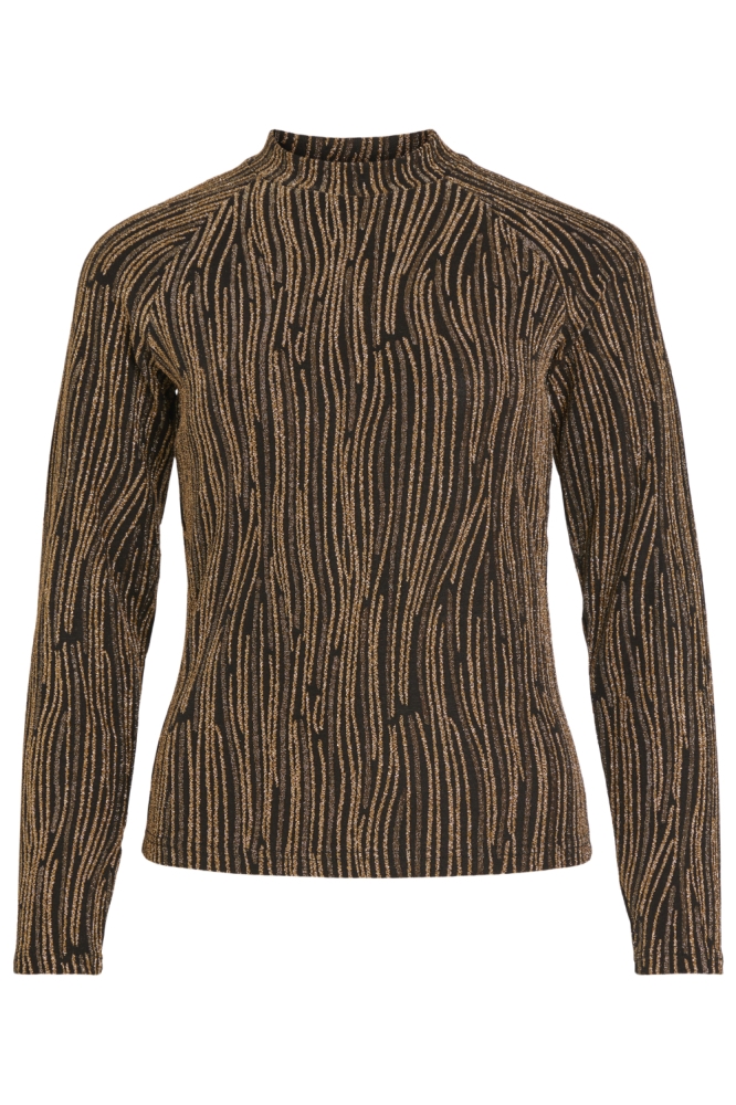 Vila zwarte dames t-shirt | Vooraanzicht