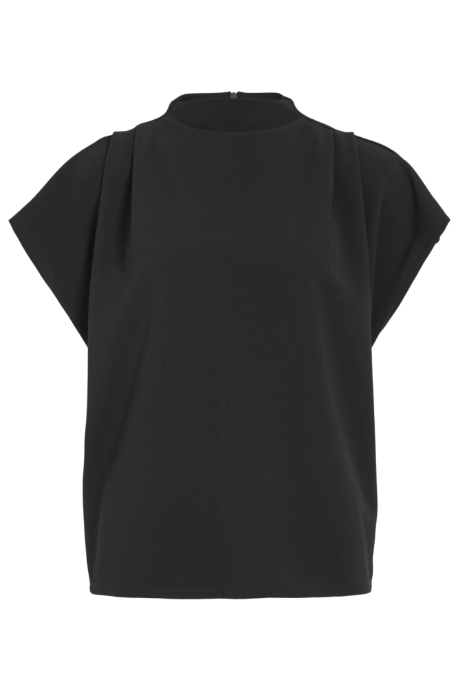 Vila zwarte dames t-shirt | Vooraanzicht