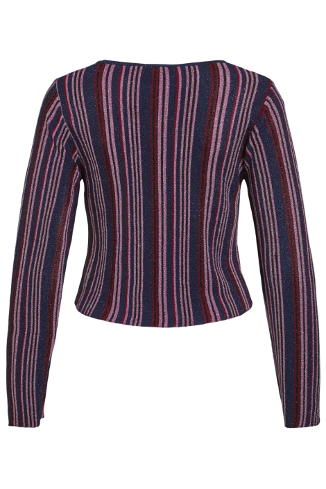 Vila blauwe dames t-shirt | Achteraanzicht