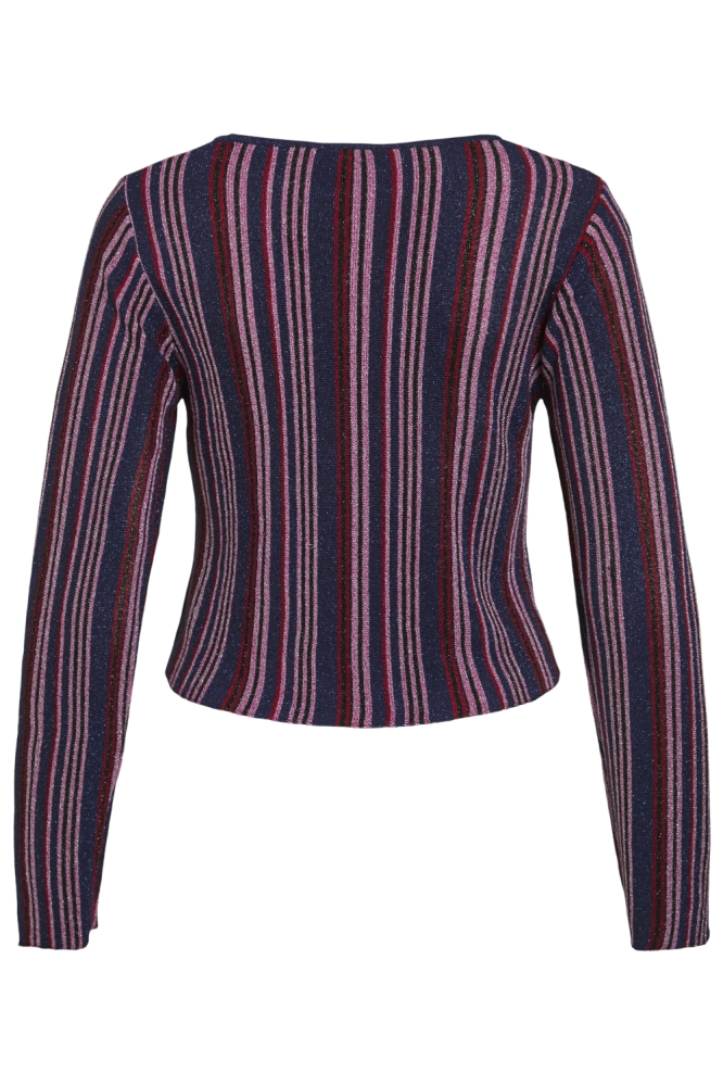 Vila blauwe dames t-shirt | Achteraanzicht