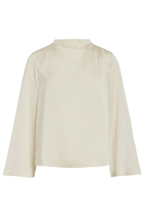 Vila beige dames t-shirt | Vooraanzicht
