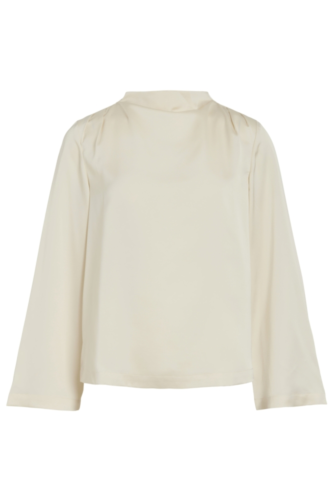 Vila beige dames t-shirt | Vooraanzicht