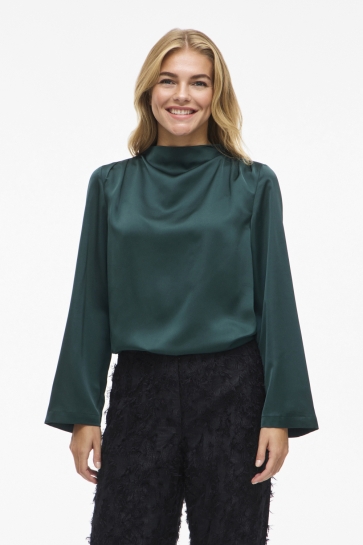 Vila Blouse VILUTTO HIGH NECK TOP/1 14102733 Ponderosa Pine